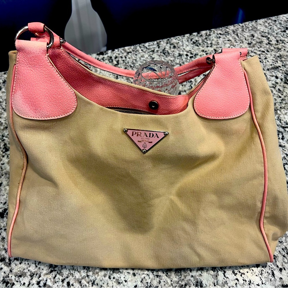 Prada Canvas Shoulder Bag (SHG-04cT20)